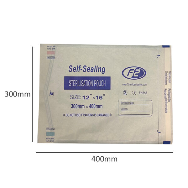 F2M004F F2 Self Sealing Sterilisation Pouches 300mm x 400mm 03
