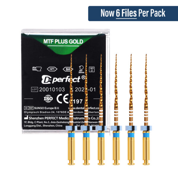 MTF Plus Gold Files (6pcs) 25mm - Blue Band Size x3 1 MTF Plus Gold PT Next Endo Files 6pcs Size X3 Blue Code F2M116C