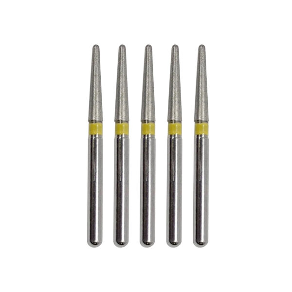 Dental Perfect Diamond Burs 5 Pack - Taper Round End TR:13EF - Extra Fine Grit - ISO: 198/018 2 2 Endo Perfect Diamond Burs TR13EF F2M169 F2 Medical Supplies