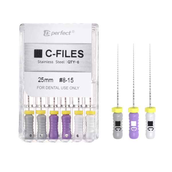 C Files - 25mm Assorted Pack 1 F2M174 Dental Endodontic C Files F2 Medical Supplies