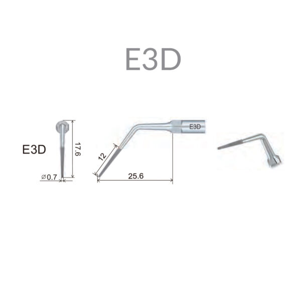 Woodpecker - EMS Compatible Endodontic Ultrasonic Scaling Tip - E3D 4 Woodpecker E3D Endo Ultrasonic Scaler Tip F2 Medical Supplies