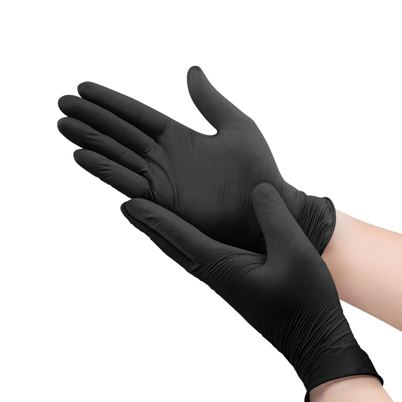 Black Premier Med Nitrile Gloves (100) - LARGE