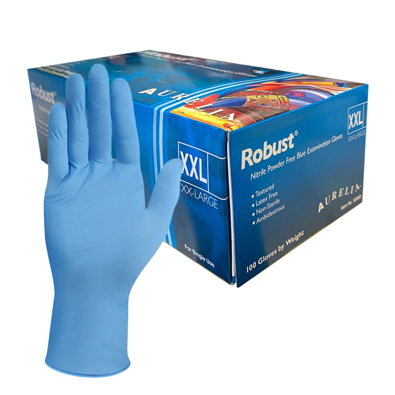 Nitrile Examination Gloves Blue (100)  - XXL