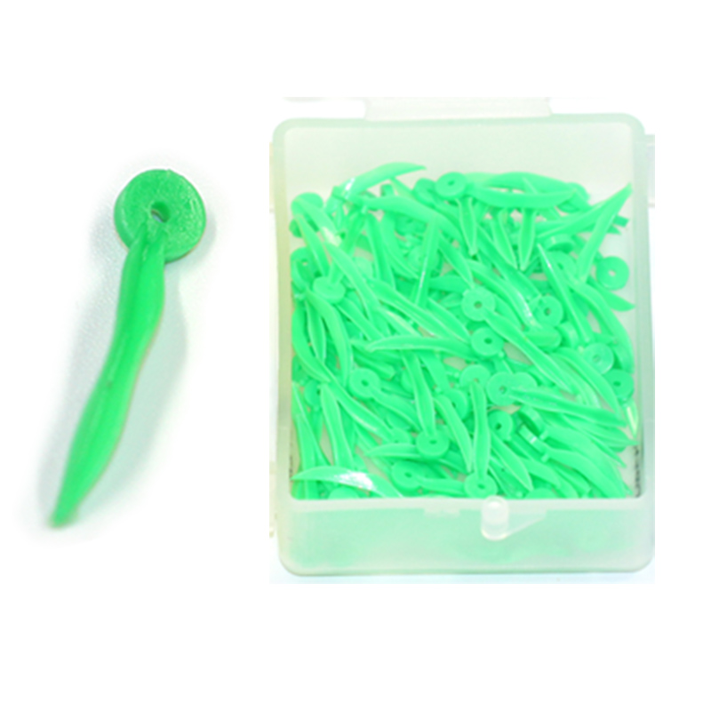 Plastic Wedges With Holes (100pcs)  - Green - Small