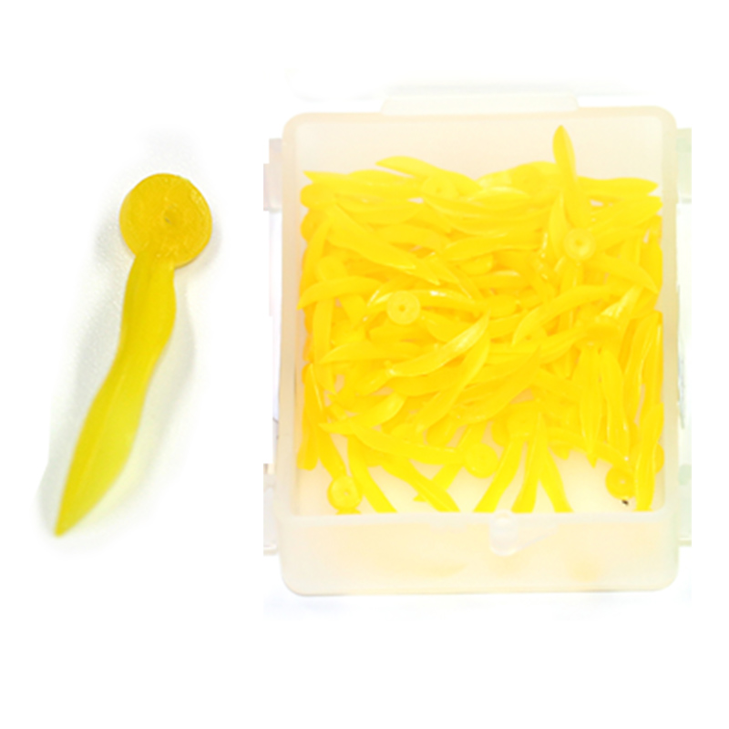 Plastic Wedges With Holes (100pcs)  - Yellow - Medium