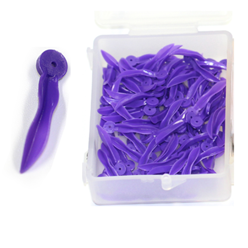 Plastic Wedges With Holes (100pcs)  - Purple - Large