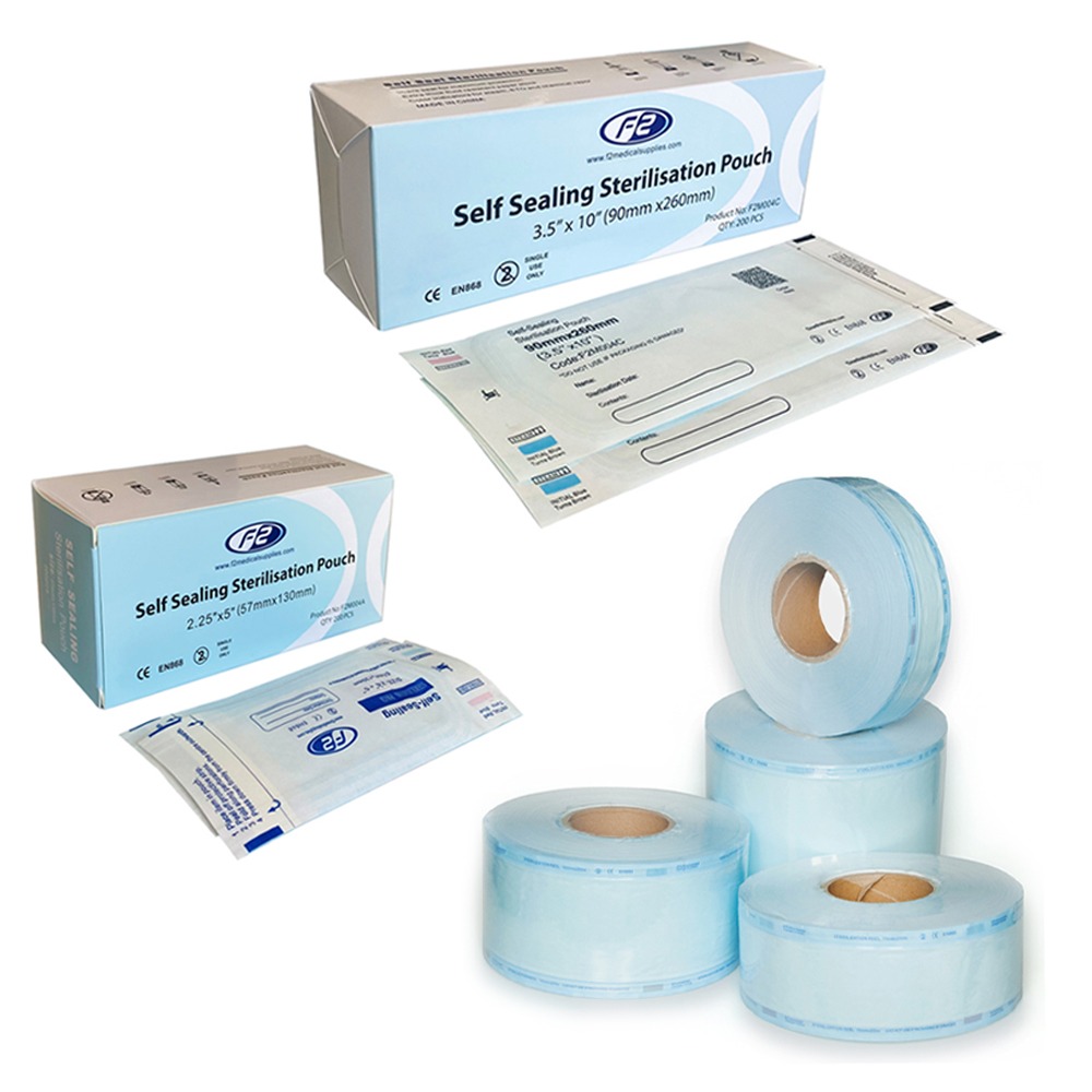 Sterilisation Pouches & Rolls F2 Medical Supplies