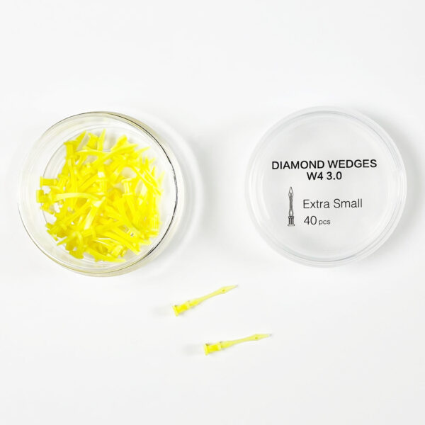 F2M334 Diamond Wedges 40 Pcs Yellow Extra Small .02