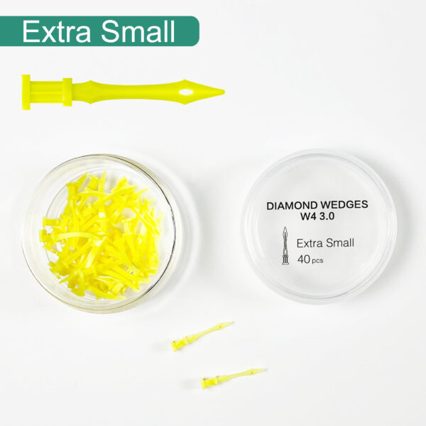 F2M334 Diamond Wedges 40 Pcs Yellow Extra Small