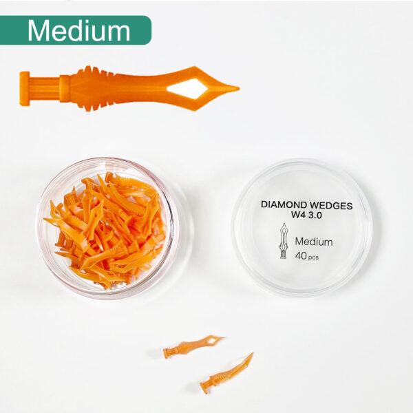 F2M334B Diamond Wedges 40 Pcs Orange Medium