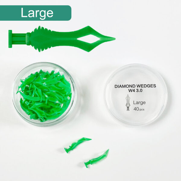 F2M334C Diamond Wedges 40 Pcs Green Large