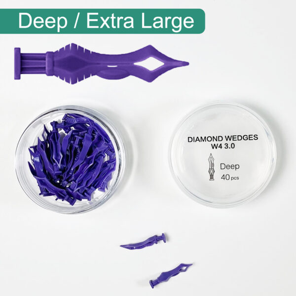 F2M334D Diamond Wedges 40 Pcs Purple Deep