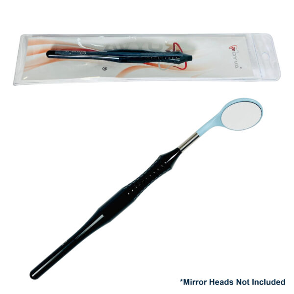 Royva Dental Mirror Head Handle - Black 3 F2M338 Royva Black Mouth Mirror Handle .03