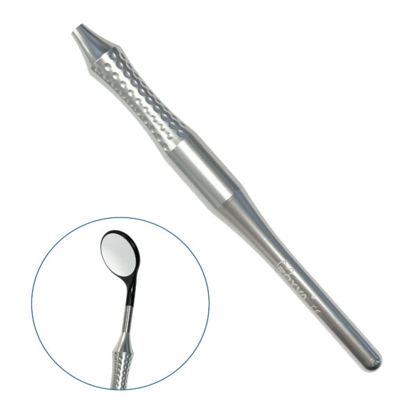 Royva Dental Mirror Head Handle - Silver 1 F2M338M Royva Silver Mouth Mirror Handle F2 Medical Supplies