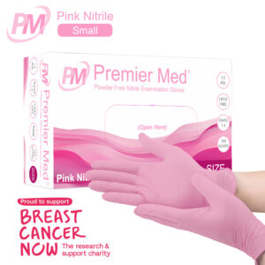 Premier Med Pink Nitrile Gloves (100pcs) - Small