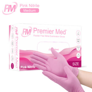 Premier Med Pink Nitrile Gloves (100pcs) - Medium