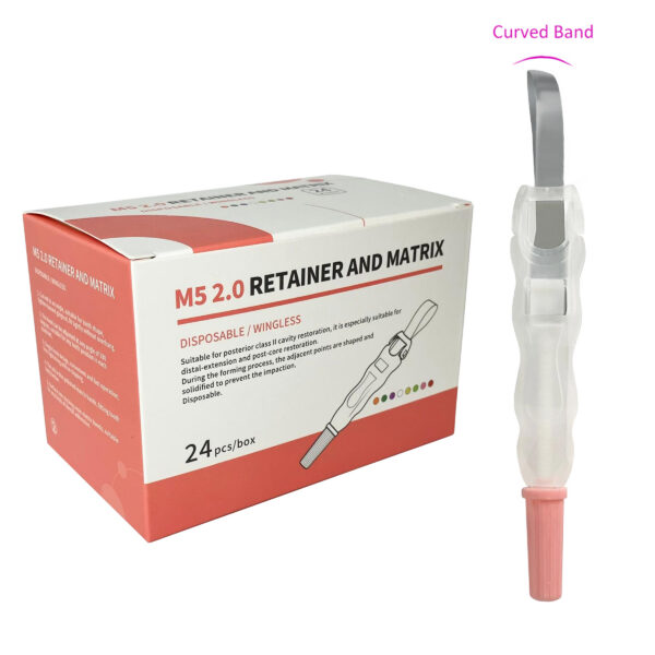 Disposable Adjustable Retainer and Matrix Band System Wingless M5 2.0 Pink - Narrow 4.8mm 1 F2M288G Disposable Retainer Matrix Bands SS Pink Wingless Narrow