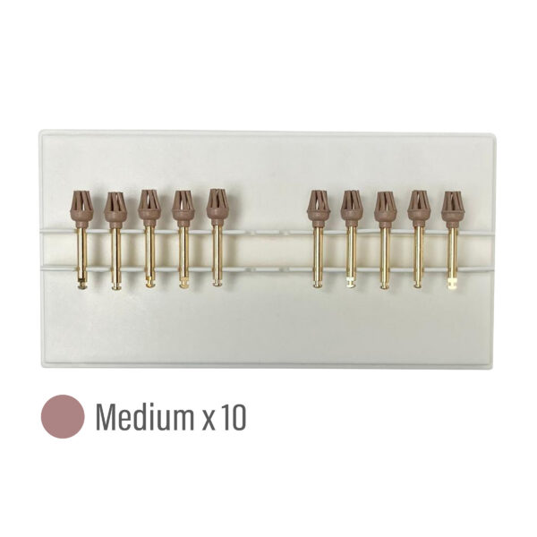 F2M341 10pcs Dental Medium Polishing Twist Burs for Occlusal Finishing