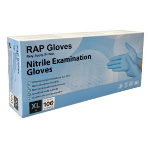 RAP Blue Nitrile Gloves (100pcs) - EXTRA LARGE