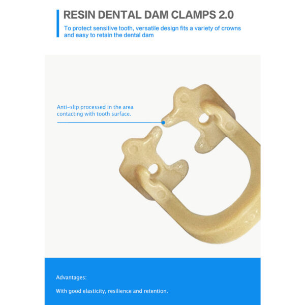 Dental Resin Rubber Dam Clamps Smooth Z1 Z2 Z4