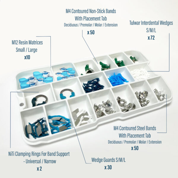 C3 Sectional Matrix System - Clamping Rings, Wedge Guards, Bands & Forceps 215pcs 3 F2M343 C3 Sectional Matrix System Clamps and Bands Wedge Guards .9