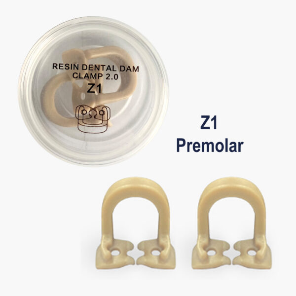 Resin Rubber Dam Clamps 2pcs - Z1 Premolar 1 F2M344 Resin Clamps For Rubber Dam Clamp 2.0 Z1 Premolar