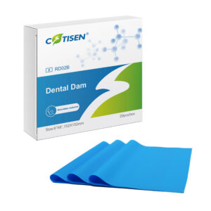 Latex-Free Rubber Dam - Medium 6" x 6" Dental Dam 20 Sheets Per Box