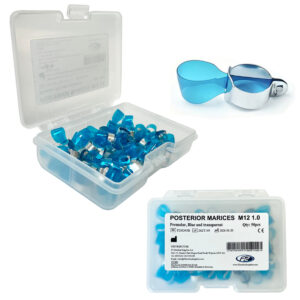 Blue Transparent Posterior Matrices M12 Bands (Pinch Tighten) - Small / Premolar 50pcs