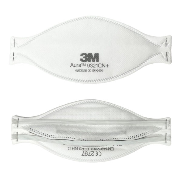 3M Aura 9321CN+ Unvalved KN95 FFP2 Disposable Respirator Mask - 20 Masks 3 F2M9321CN KN95 FFP2 Masks 20pcs.2