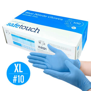 SafeTouch Blue Nitrile Gloves 100pcs - Size Extra Large (XL)