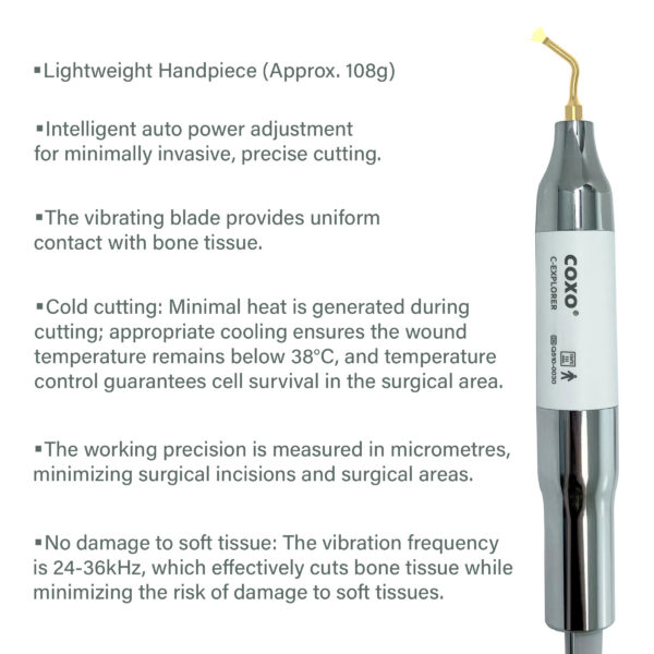 COXO C-EXPLORER PRO Dental Ultrasonic Surgical Motor 2 COXO C Explorer Pro Ultrasonic Surgery Handpiece Low Impact Cutting