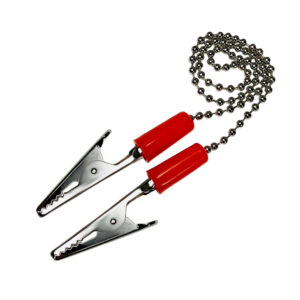 Bib Clips - Dental Napkin Bib Clips with Flexible Ball Chain - Red Clips