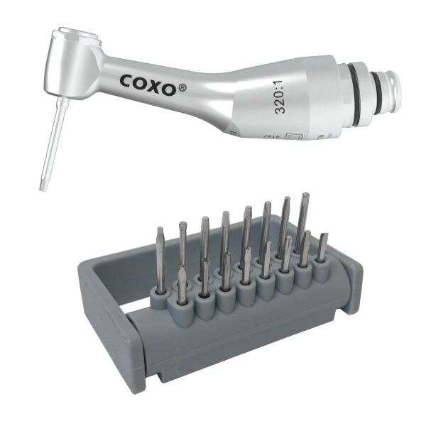 C-SMART-I Pilot Advanced C6-1W Implant Abutment Torque Wrench Contra-angle Handpiece 320:1 with 16 Tips
